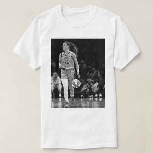Sabrina Ionescu - Schwarz-weiß C T-Shirt (Design vorne)