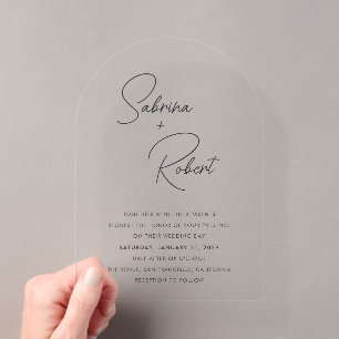 Sabrina Modern Wedding Einladung