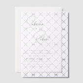 Sabrina Modern Wedding Einladung (Versetzt (Einladung))