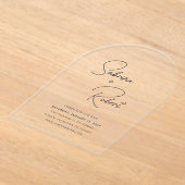 Sabrina Moderne Hochzeit retten das Datum Acryleinladungen (Ablage )