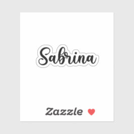 Sabrina Name - Handgeschriebene Kalligrafie Aufkleber