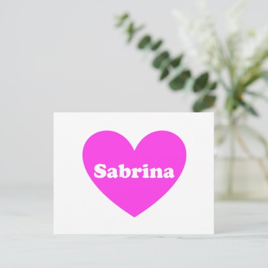 Sabrina Postkarte (Stehend Vorderseite)