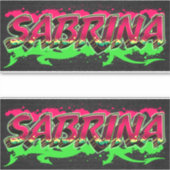 Sabrina Vorname Name Graffiti Aufkleber Sticker (Vorderseite)