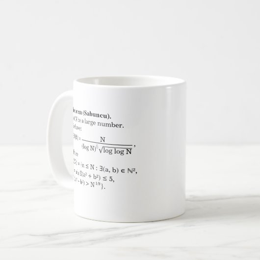 Sabuncu Theorem auf B(N) Kaffeetasse (Vorderseite Links)