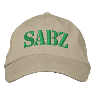 Sabz (grün) bestickte baseballkappe
