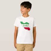 "SABZ" Iran Flag Map T-Shirt (Vorne ganz)