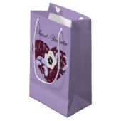 Sac Cadeau Saint-Valentin Cœur de Violettes Kleine Geschenktüte (Vorderseite Schrägansicht)