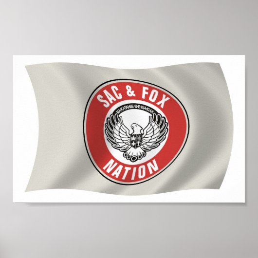 Sac & Fox Nation (Oklahoma) Flag Poster Print (Vorne)