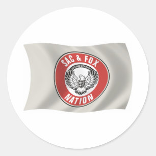Sac & Fox Nation (Oklahoma) Flaggenaufkleber Runder Aufkleber