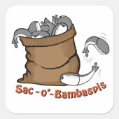 Sacabambaspis-Sticker Quadratischer Aufkleber (Vorderseite)