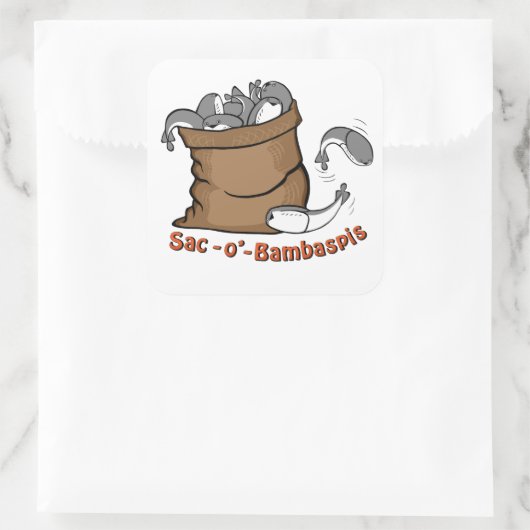 Sacabambaspis-Sticker Quadratischer Aufkleber (Tasche)
