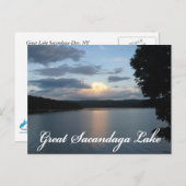 Sacandaga bewölkt Postkarte (Vorne/Hinten)