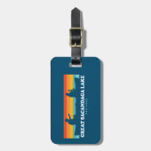 Sacandaga Lake New York Canoe Gepäckanhänger (Vorderseite vertikal)