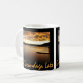 Sacandaga Sonnenuntergang-Gelb Kaffeetasse (Vorderseite Links)