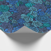 Saccharose in blauem Packpapier (Ecke)