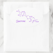 Saccharose Ovaler Aufkleber (Tasche)