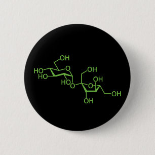 Saccharose-Zuckermolekül Chemiediagramm Button