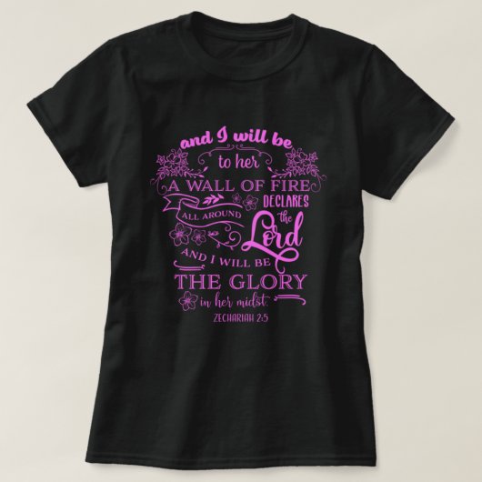 Sacharja 2:5 T-Shirt (Design vorne)