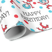 Sache 1 Sache 2 | Happy Birthday Geschenkpapier (Rolleneckpunkt)