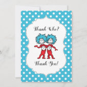 Sache 1 Sache 2 | Twins Baby Dusche Danke (Vorderseite)