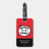 Sache eins zwei - Bruder von allen Dingen Gepäckanhänger (Rückseite vertikal)