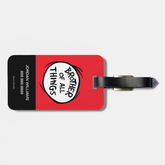 Sache eins zwei - Bruder von allen Dingen Gepäckanhänger (Rückseite horizontal)