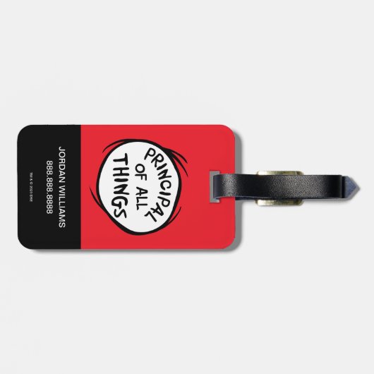 Sache eins zwei - das Prinzip aller Dinge Gepäckanhänger (Rückseite horizontal)