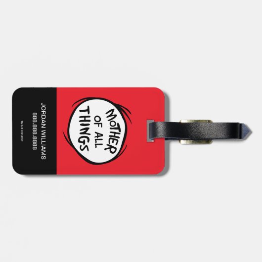 Sache eins zwei - Mutter aller Dinge Gepäckanhänger (Rückseite horizontal)