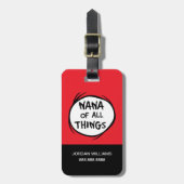 Sache eins zwei - Nana von allen Sachen Gepäckanhänger (Vorderseite vertikal)