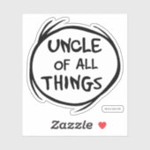 Sache eins zwei - Onkel von allem Aufkleber (Blatt)