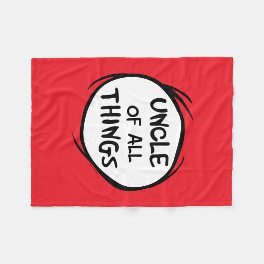 Sache eins zwei - Onkel von allem Fleecedecke (Vorderseite (Horizontal))