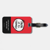 Sache eins zwei - Papa von allen Sachen Gepäckanhänger (Rückseite horizontal)