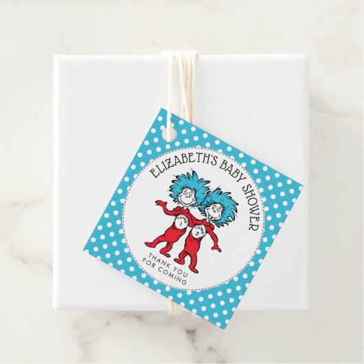 Sache eins zwei | Twins Baby Dusche Geschenkanhänger (Beispiel)