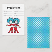 Sache eins zwei | Twins Baby Predictions Begleitkarte (Vorne/Hinten)