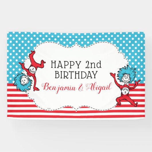 Sache eins zwei | Twins Birthday Banner (Horizontal)
