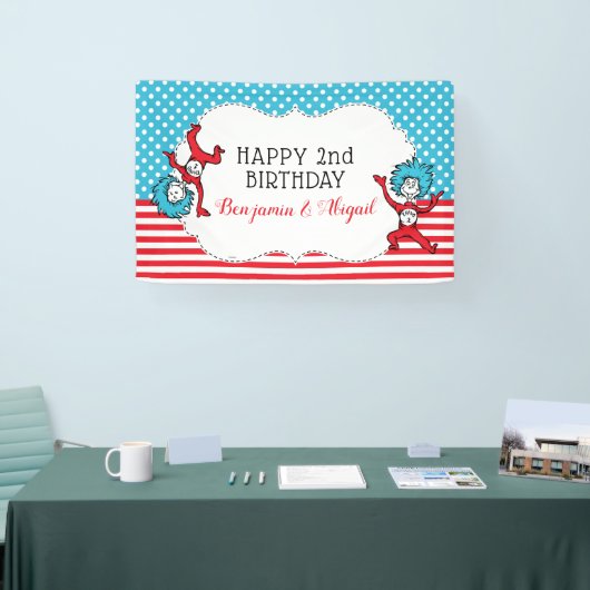 Sache eins zwei | Twins Birthday Banner (Messe)