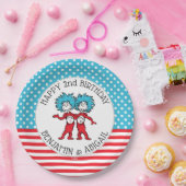 Sache eins zwei | Twins Birthday Pappteller (Party)