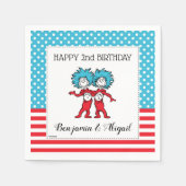 Sache eins zwei | Twins Birthday Serviette (Vorderseite)