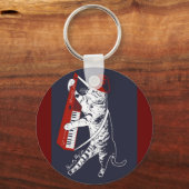 Sachen auf meiner Katze - Keytar Schlüsselanhänger (Vorderseite)