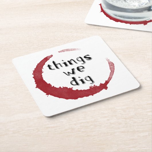 "Sachen graben wir" Untersetzer (angewinkelt)