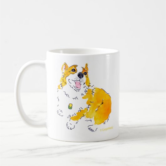 Sachen schauen oben! Corgi-Tasse Kaffeetasse (Links)