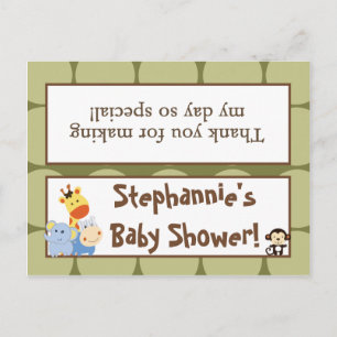 Sachen-Taschen-Deckel-Dschungel-Spiel Einladungspostkarte