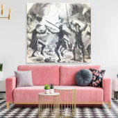 Sacheverell-Truppen zerstören einen Teil einer Kap Leinwanddruck (Insitu (Wohnzimmer))