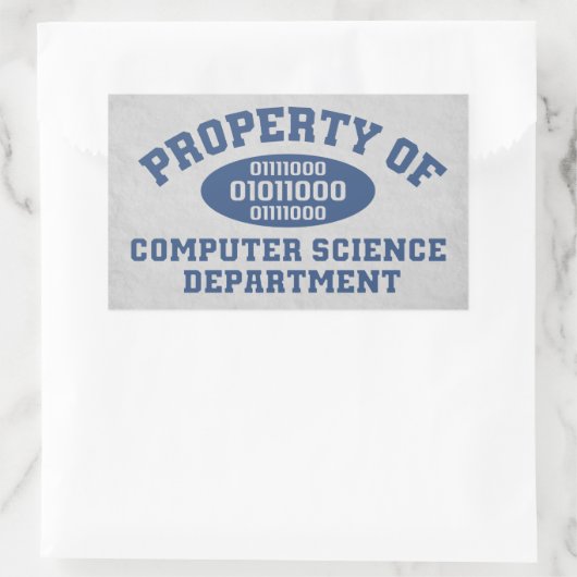 Sachgebiet Informatik Rechteckiger Aufkleber (Tasche)