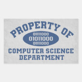 Sachgebiet Informatik Rechteckiger Aufkleber (Vorderseite)