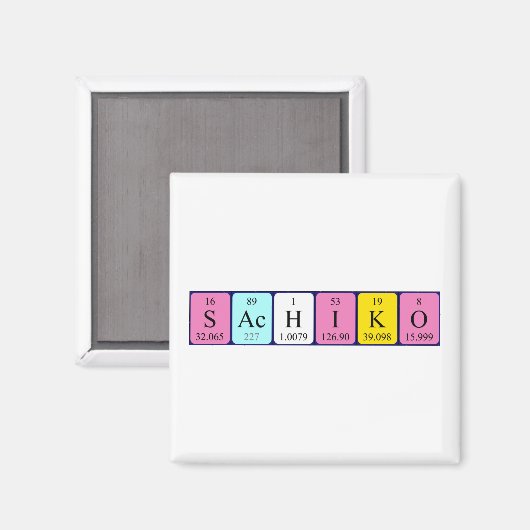 Sachiko Periodenmagnet Magnet (Vorderseite/Rückseite)