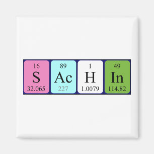 Sachin Periodensystem-Namenmagnet Magnet