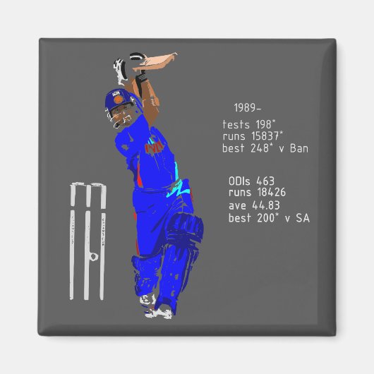 Sachin Tendulkar Kühlschrankmagnet (Vorne)