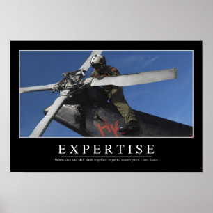 Sachkenntnis: Inspirierend Zitat Poster