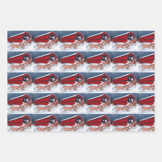 Sachs Bridge/Greyhounds mit Weihnachtswrap Geschenkpapier Set (Vorderseite 2)